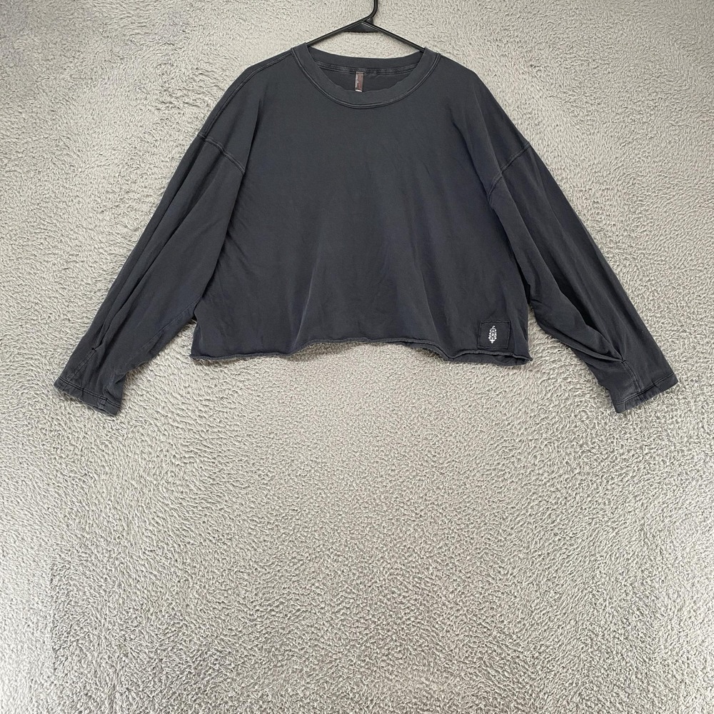 FP Movement Inspire Layer Crop Tee Womens Medium Crewneck Boxy Relaxed Oversized
